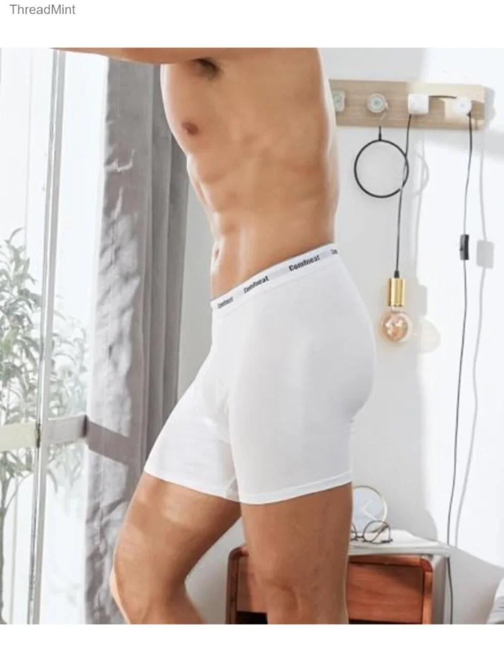 Men's 6-Pack Cotton Boxer Briefs Breathable Stretch Underwear